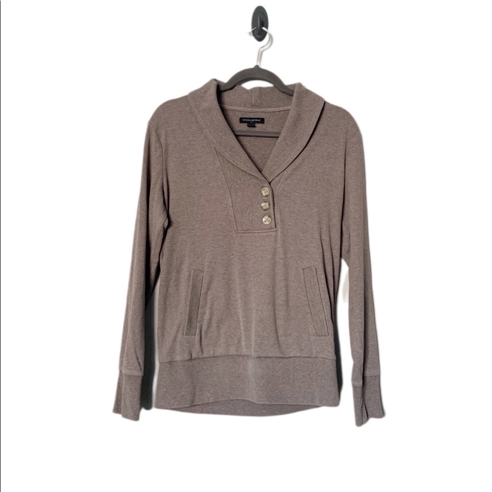 Banana Republic Cardigan Brown Tan Buttons Medium